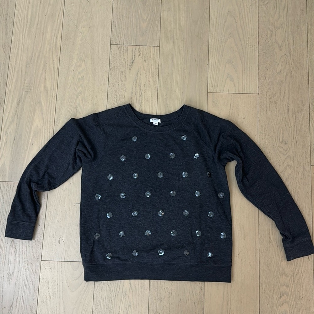 Old Navy Grey sparkly Crewneck